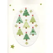 Bothy Threads Christmas Forest kerstkaart - aida telpakket -