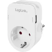 Logilink PA0259 Contactdoos Met USB-laaduitgang, Aanraakbeveiliging, Overspanningsbeveiliging IP20 Meerdere kleuren