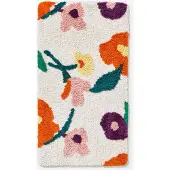 Bonprix Getufte badmat met kleurrijke bloemen wc-mat voor hangend toilet 45/50 cm