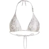 Karl Lagerfeld Bikinitop ' Triangel-Bikini-Oberteil ' grijs / wit