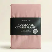 Fresh & Co Hoeslaken - Katoen Flanel - Roze 80 x 200 cm