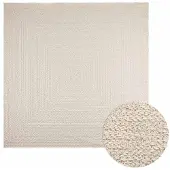 vidaXL Vloerkleed ZIZUR room binnen en buiten 240x240 cm jute look