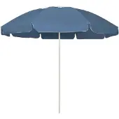vidaXL Strandparasol 240 cm blauw