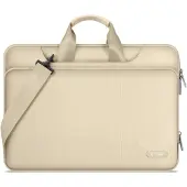 TechProtection Pocket MacBook 13 / 14 Inch Sleeve Laptop Tas Bruin
