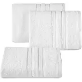 Eurofirany Luxe Bamboe Handdoekenset 4 Stuks - Wit/Grijs