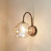 TK Lighting Wandlamp Lava, dimbaar, bruin / roest, Woon-/ Eetkamer, Glas, wandlamp