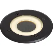 QAZQA Moderne grondspot zwart incl. LED oplaadbaar met solar IP65 - Solyx