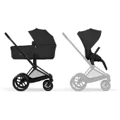 Cybex Kinderwagen Priam 5 Comfort Matt Black/Sepia Black Incl. Foldable Carrycot