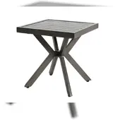 MODFU Buitentafel bijzettafel 45x45x47 cm aluminium, weerbestendig, donkergrijs