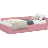 vidaXL Hoekbedframe met Matras Anders 2 st Grijs Fluweel