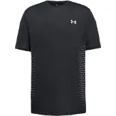 Under Armour UA Tech Play Short Sleeve-BLK Heren Sportshirt - Zwart - Wit - Wit