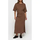10DAYS Tee Dress Gathering Truffle Maat: XS | Badjassen Outlet | Dames
