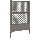 vidaXL Trellis met Spike PP Grijs
