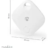 Nedis Keyfinder | Geschikt voor: Apple Find My App | Batterij Gevoed | 1x CR2032 | Incl. batterij(en) | Bluetooth-versie: 5.1 | Batterijlevensduur tot: 1 Jaar | Wit | 1 Stuks