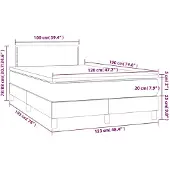 vidaXL Boxspring met matras fluweel donkerblauw 120x190 cm