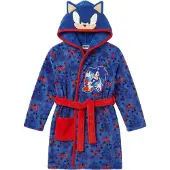 Sonic Badjas - Maat 98/104 - Polyester - Blauw - Badjas kind