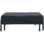 vidaXL Tafel Dekking Effen Zwart 82 x 82 x 15 cm Stof
