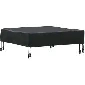 vidaXL Tafel Dekking 62 x 62 x 15 cm Vierkant Waterdicht Zwart