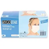 Hygostar mondmasker geel mondkapje medisch 3-laags geel 50 stuks met oorelastiek