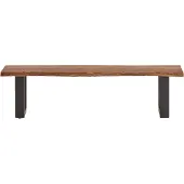 NADUVI Collection Eetkamerbank Soan acaciahout | hout bruin 140x42x40 cm eetkamerbanken | NADUVI