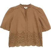 s.Oliver boxy fit blouse met korte mouwen van puur katoen