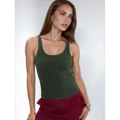Busem Mouwloze Geribbelde U-Hals Tanktop