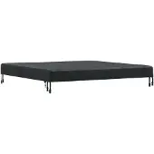 vidaXL Tafel Dekking Effen Zwart 142 x 142 x 15 cm Stof