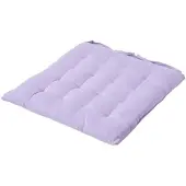 Homescapes stoelkussen – katoenen zitkussen – lila – 40x40 cm – met lint – voor eetkamer & buitengebruik