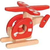 Goki Houten voertuig - Helikopter - 15X6,4X12,2Cm - 2 Jaar
