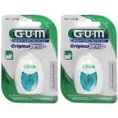 Gum Original White: gefluorideerde, gewaxte tandzijde 2x30 m Flosdraad
