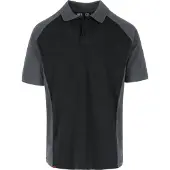 Herock Brabo polo zwart/antraciet - 95% biologisch katoen - Maat 3XL
