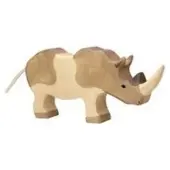Sonstige Verlage Wildernis - Neushoorn - 20X3X10Cm - Houten Figuur - Handgemaakt