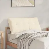 vidaXL Rugkussen Crème 100 x 50 cm Corduroy stof