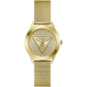 GUESS Analoog horloge 'Glitz Plaque' goud