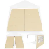Casaria Zijwand 2 Stuks voor Paviljoen Capri Beige 3x3m