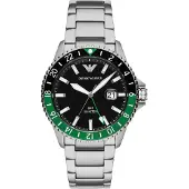 Emporio Armani Diver Heren Horloge Zilverkleurig AR11589