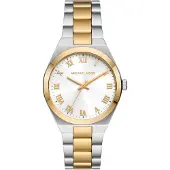 Michael Kors Analoog horloge 'Lennox' goud / zilver / parelwit
