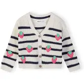 MINOTI Gebreid vest marine / appel / magenta / wit