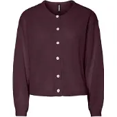 Pieces Gebreid vest 'PCIda' wijnrood