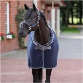 Bucas Fleecedeken Show-line 400gr Donkerblauw-grijs - 140/191