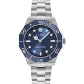 Philipp Plein Analoog horloge 'Aquastorm' enziaan / zilver