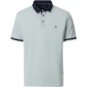 Casamoda Polo Piqué Contrast Lichtgroen | Groen | Maat XXL