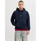 Jack & Jones Sweatshirt 'JORNorrebro' nachtblauw / oranje