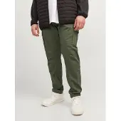 Jack & jones Plus Cargobroek 'Paul' donkergroen