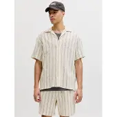 Jack & Jones Overhemd 'JORCoba' crème / zwart
