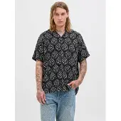 Jack & Jones Overhemd 'JORHydra Noto' zwart / wit