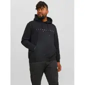 Jack & Jones Plus Size Logo Hoodie EU6XL US4XL Zwart