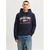 Jack & Jones Sweatshirt marine / lichtrood / wit