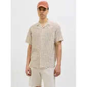 Jack & Jones Overhemd bruin / offwhite