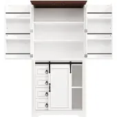 MODFU - Keukenkast - Hoge Kast - Zachtsluitend - Kantelbeveiliging - Wit